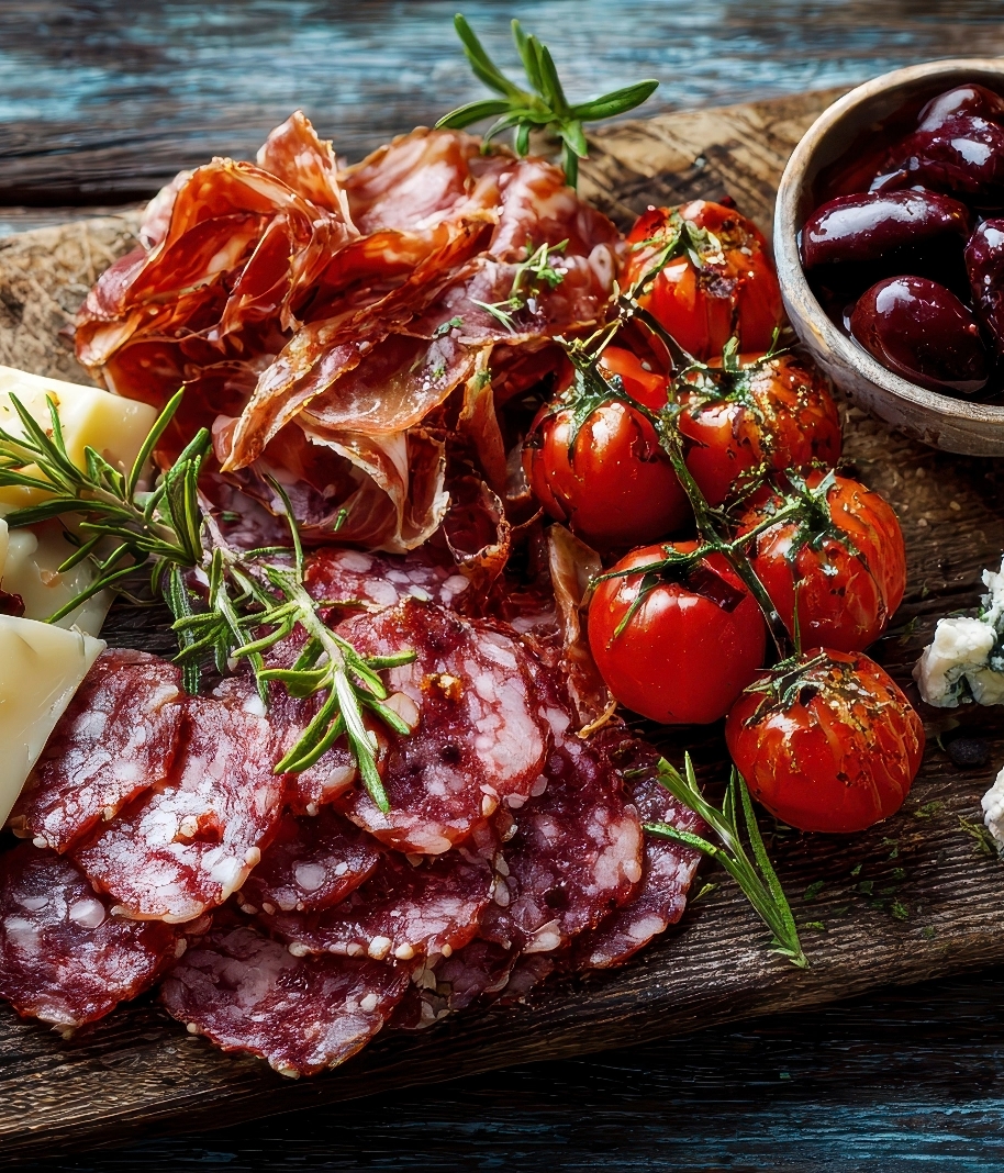 food on a table